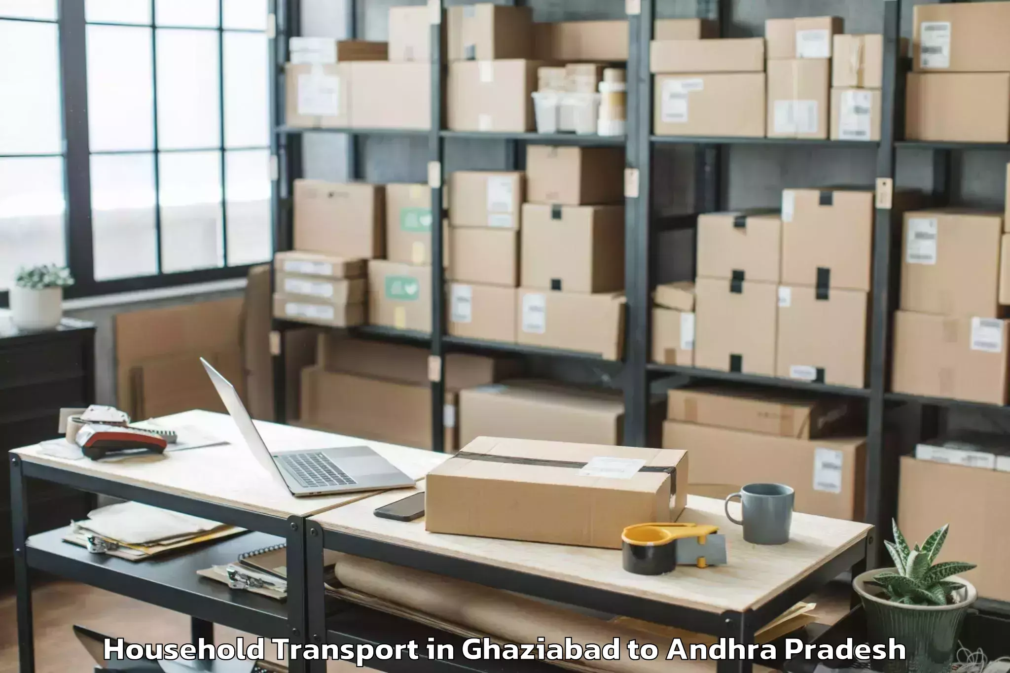 Book Ghaziabad to Pedapudi Household Transport